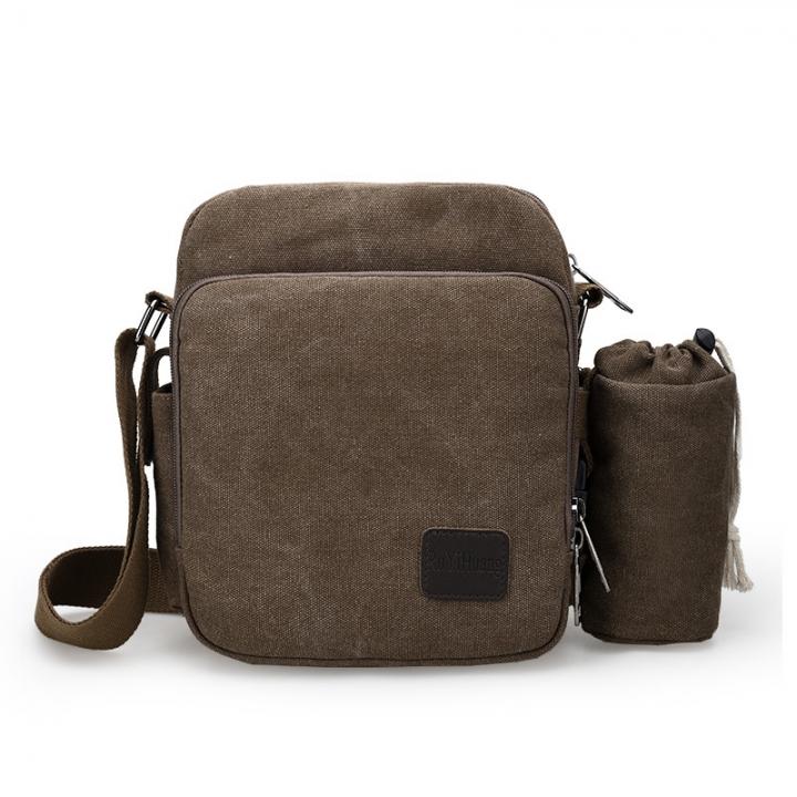 New Retro canvas men's bag men's leisure bag multi function men's single shoulder bag D6663-S