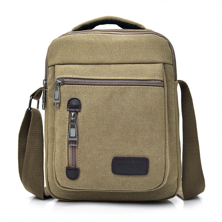 Men's satin bag multi-function portable handbag, retro men's single shoulder bag fashion men's bag