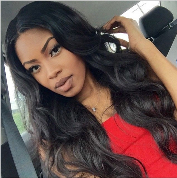 Wig, high temperature wire, big wave, black, medium length, long hair, lady's head.