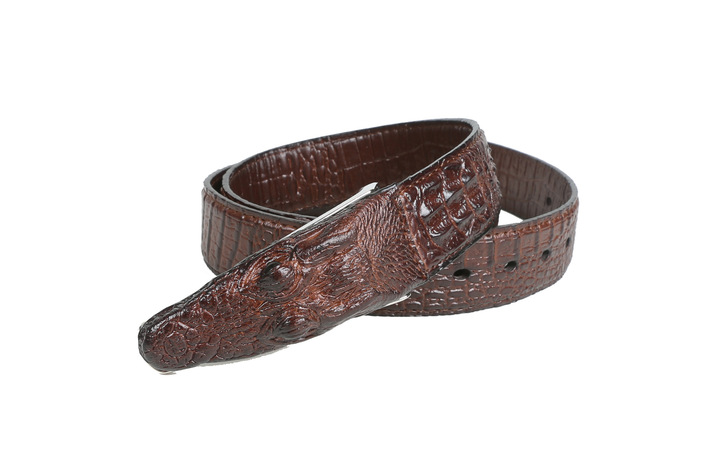 Crocodile pattern belt, men's leisure leather belt
