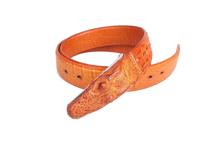 Crocodile pattern belt, men's leisure leather belt