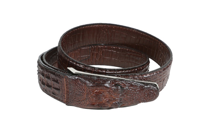 Crocodile pattern belt, men's leisure leather belt