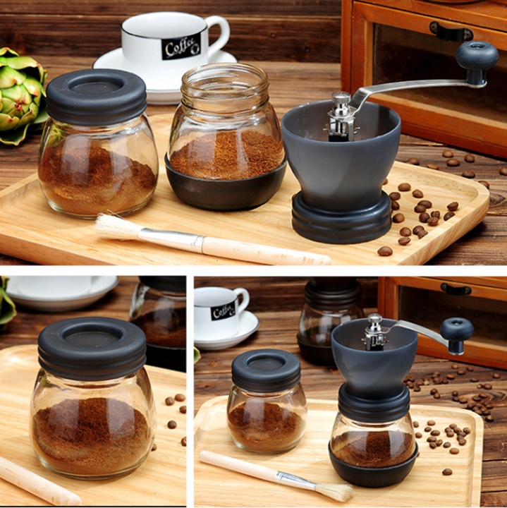 ADRA Conical Burr Mill Manual Spice Herbs Hand Grinding Machine Coffee Bean Grinder with Seal Pot