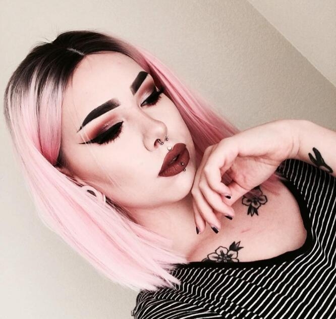 ADRA 13 inch women unique short gradient color wig party hair sexy wear new style wigs