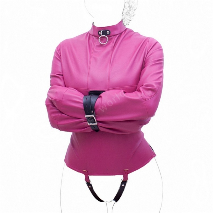 ADRA PU Leather Straitjacket BDSM Bondage Harness Women Adult Couple Game Straight Jacket Adjustable