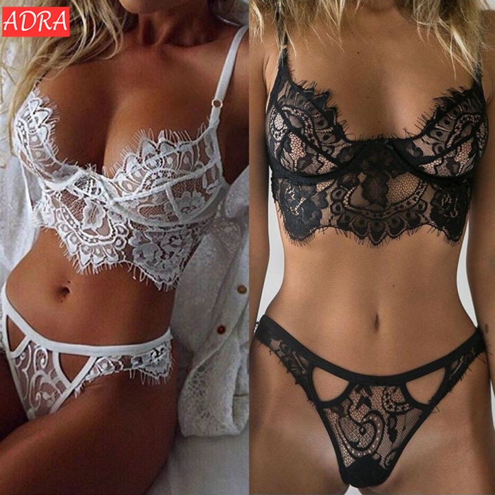ADRA Women's Sexy Lingerie Babydoll Sleepwear Underwear Lace Dress G-string Nightwear