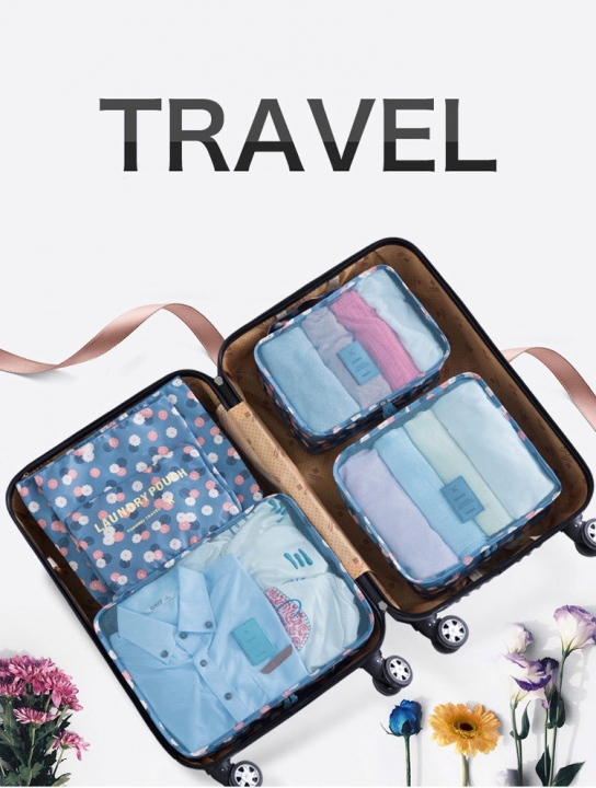 6 In 1 Travel Bag Storage Bag For Waterproof Clothing Organizer Portable Travel Organizer Bag