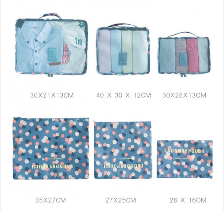 6 In 1 Travel Bag Storage Bag For Waterproof Clothing Organizer Portable Travel Organizer Bag