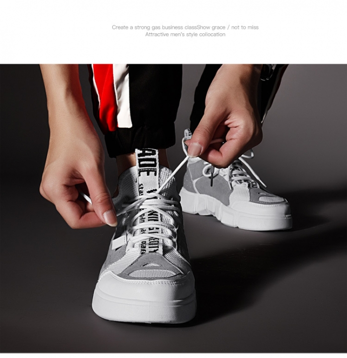 Men's Casual Shoes Running Ankle Boots High Quality Comfy Breathable Height Increasing Sneakers