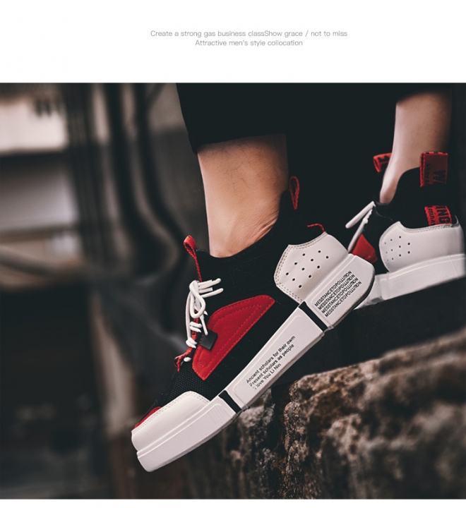 Men's Casual Shoes Running Ankle Boots High Quality Comfy Breathable Height Increasing Sneakers