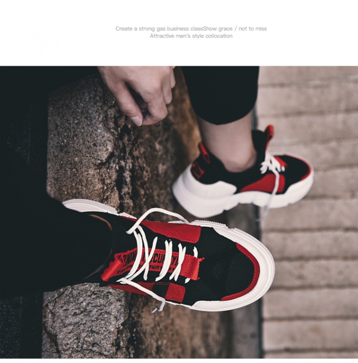 Men's Casual Shoes Running Ankle Boots High Quality Comfy Breathable Height Increasing Sneakers