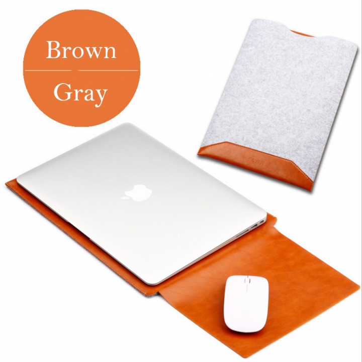 ADRA macbook air/pro 11/12/13/15 inch Protective Laptop Bag Pu Case Cover Computer Pouch Mouse Pad
