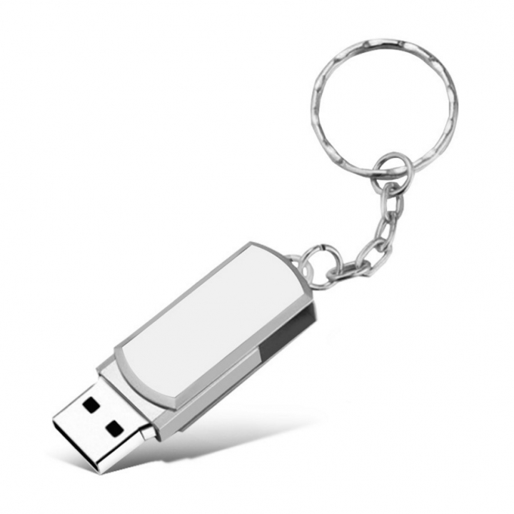 USB 2.0 flash drive Stainless Steel pen drive Metal pendrive usb stick with keychain thumbdrive
