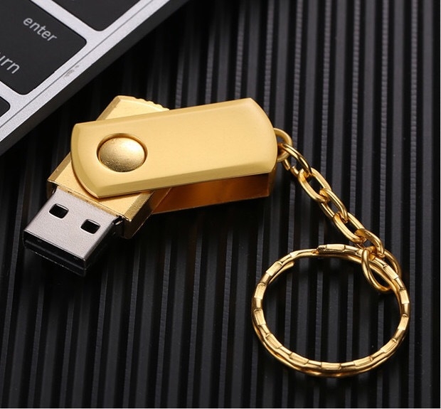 USB 2.0 flash drive Stainless Steel pen drive Metal pendrive usb stick with keychain thumbdrive