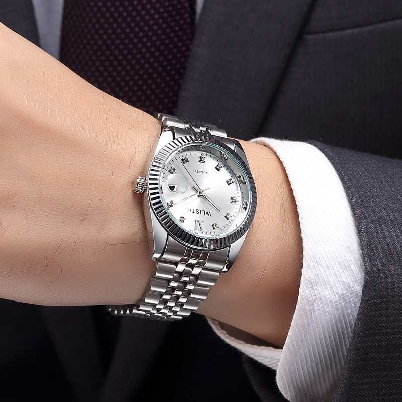 High-End WLIStH Brand 2 PCS Set Couples Wrist Watch Men Women Lovers Waterproof Quartz Wristwatches