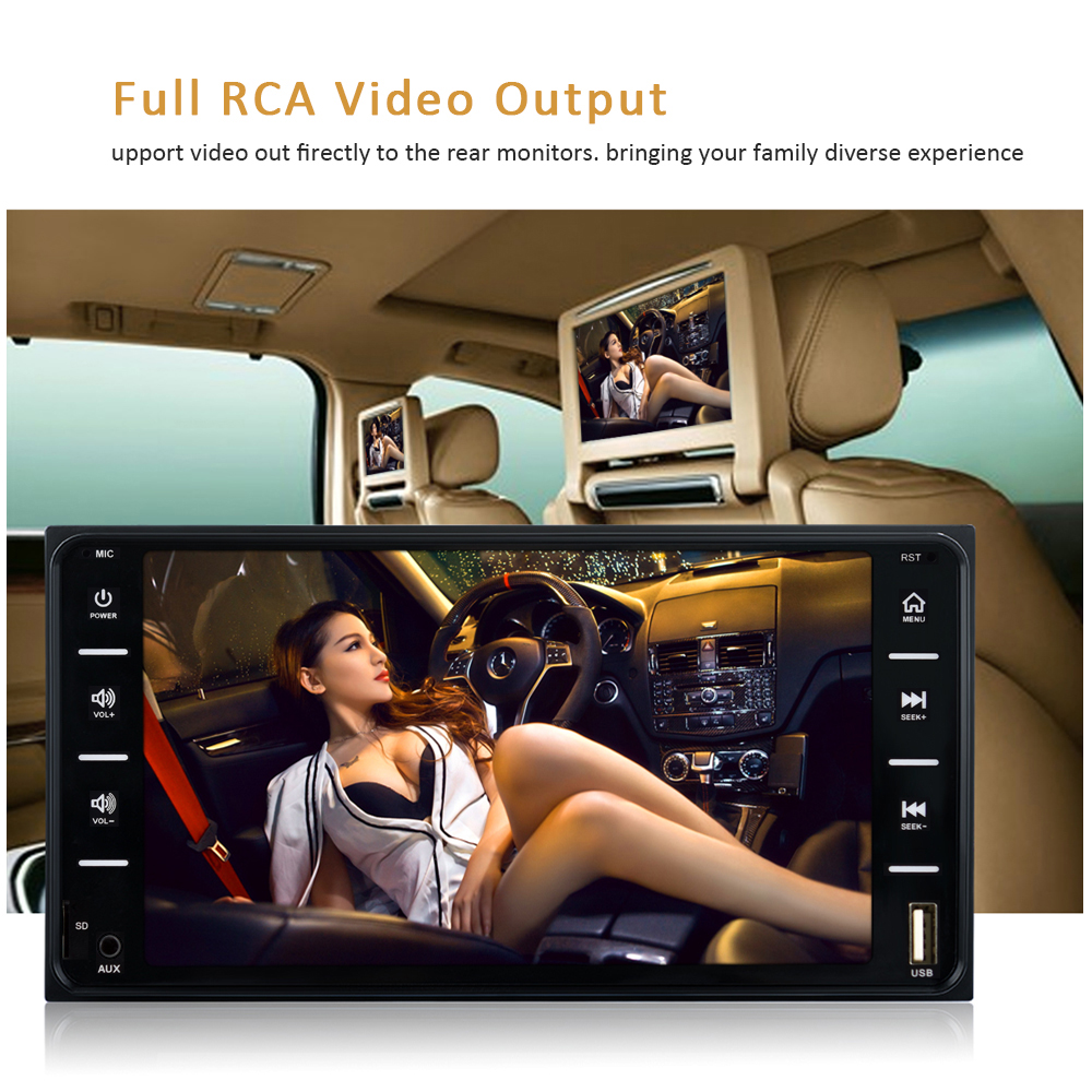 2Din 7"Car Radio Android/IOS MirrorLink Bluetooth USB MP5 Multimedia Player For Toyota Corolla