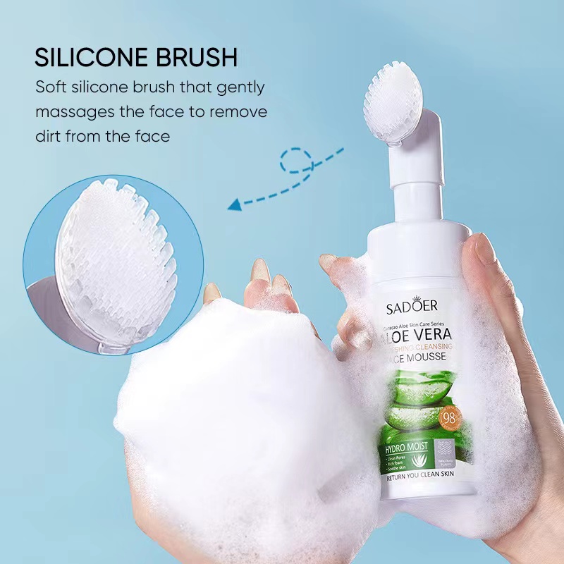 Aloe Vera Cleanser Skin Care Cleaner Shrink Pore Deep Cleaning Care Skin Rejuvenation moisturizing Face Wash Oil Control 120ML