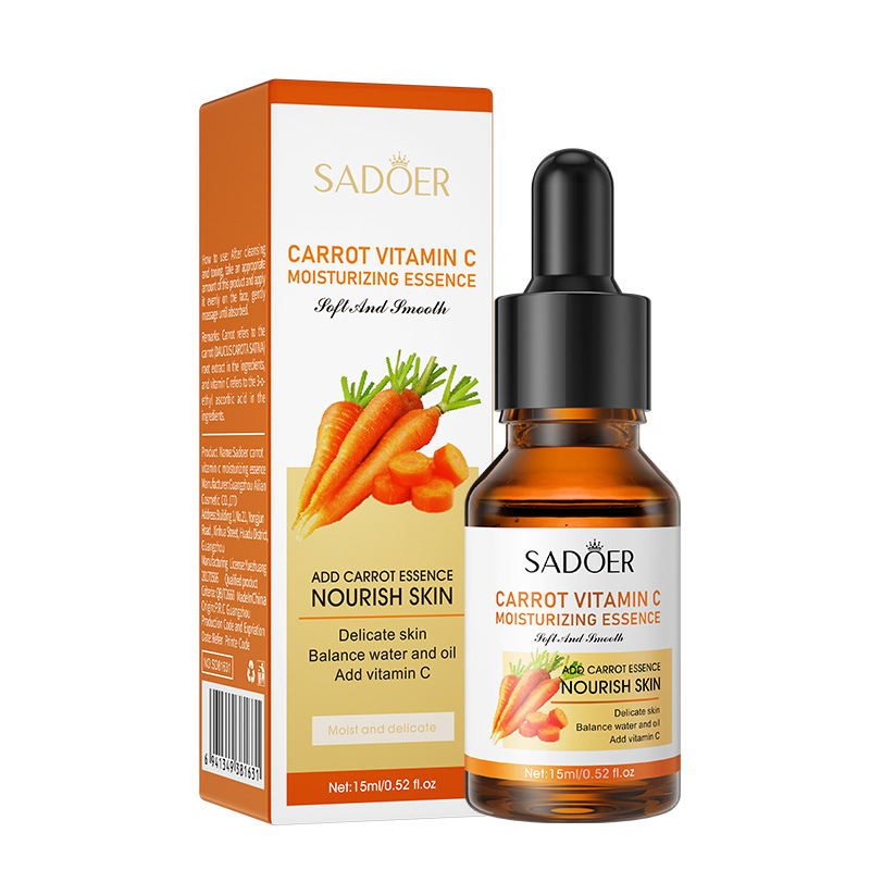 4Pcs Face Serums Combo, Orange Vitamin C Serum  + Carrot Serum Essence + Aloe Serum+ Snail moisturizing Serum,Fade Dark Spots, Anti Acne, Treat Eye Bags