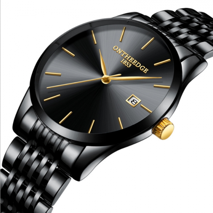 FitDisk Ultra thin fashion business quartz watch men watches waterproof wristwatch men watch