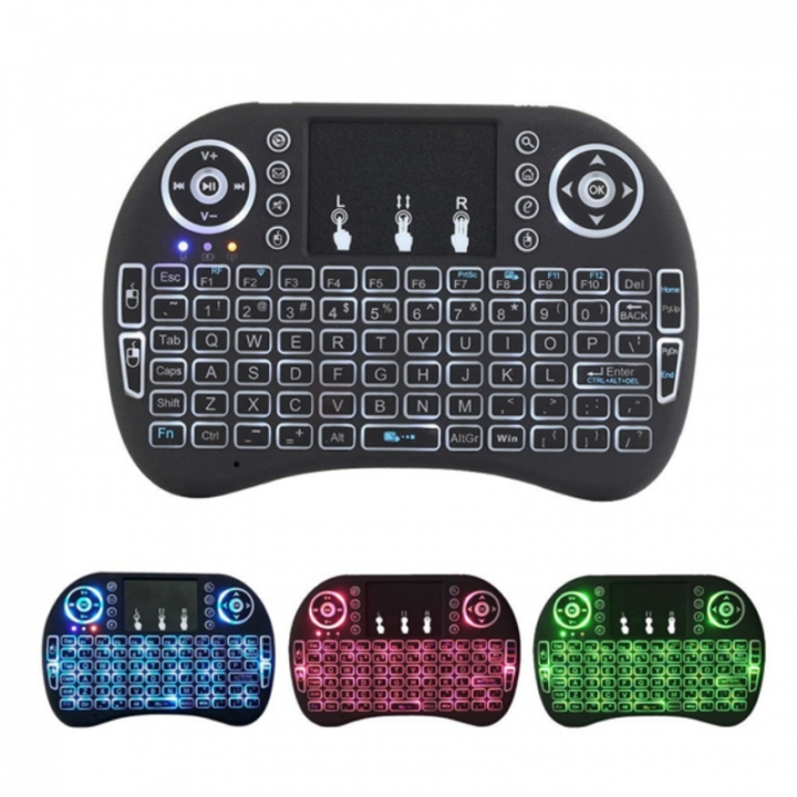 2.4G wireless flying squirrel keyboard I8 Mini touch keypad backlight english edition