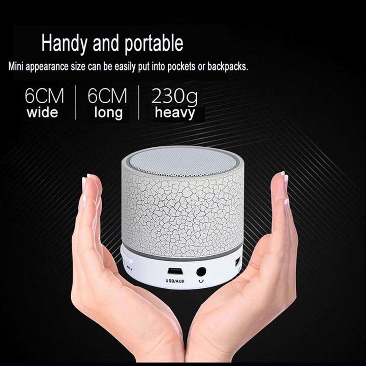 Mini Portable Wireless Bluetooth Speaker LED light emitting small speaker MP3 USB Stereo Player Electronics & Appliances > Portable Audio & Video > Portable Speakers & Docks > Bluetooth Speakers