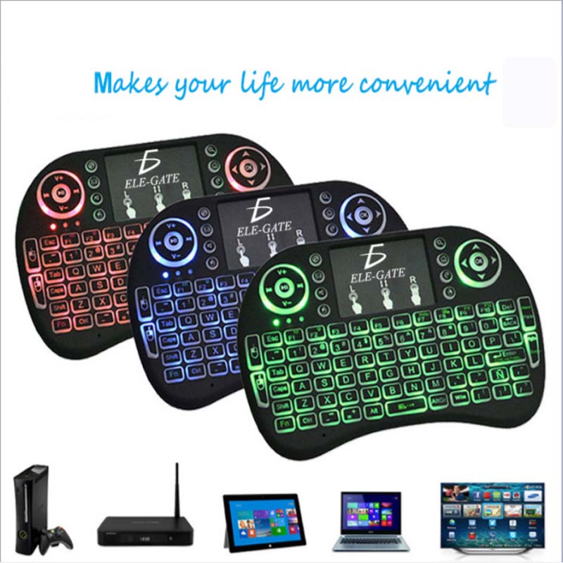 2.4G wireless flying squirrel keyboard I8 Mini touch keypad backlight english edition