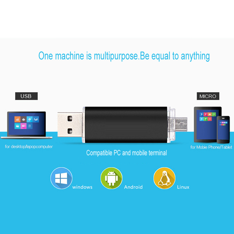 Two in one 128G 64G 32G OTG USB Flash Drives for micro mobile phone and computer flash disk flashdisk USB flash drive flash disks  flashdisks  flashdisk Flashdrive Flashdrives
