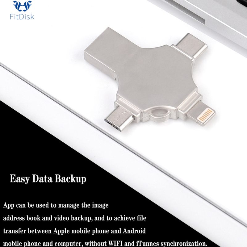 4-in-1 32G 64G 128G USB Flash Drives for Iphones and computers flash drive flash disk flashdrive flashdisk pendrive flash disks flashdrives flashdisks pen drive pendrives  32GB 64GB 128GB