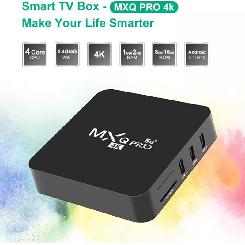 MXQ Pro  4G + 32G 2G+16G 1G+8G Android 10.1 4K HD - 5G - Smart Tv Box network player Digital TV Receiver TvBox  Smart TVBOX Media Player Upgraded Version Television & Video > Streaming Media Players