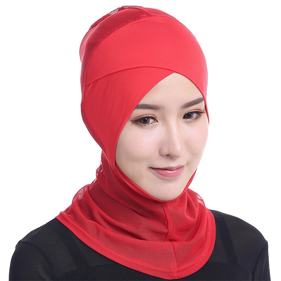 Gauze and Modal Cotton Under Scarf inner Cap Bonnet Hijab Islamic Headwear Neck Chest Cover