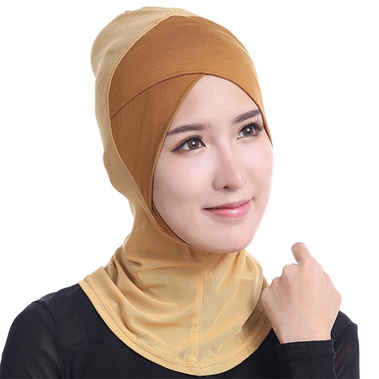 Gauze and Modal Cotton Under Scarf inner Cap Bonnet Hijab Islamic Headwear Neck Chest Cover