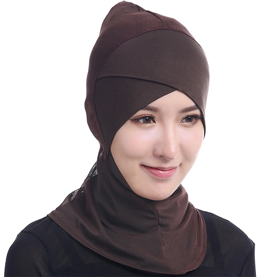 Gauze and Modal Cotton Under Scarf inner Cap Bonnet Hijab Islamic Headwear Neck Chest Cover