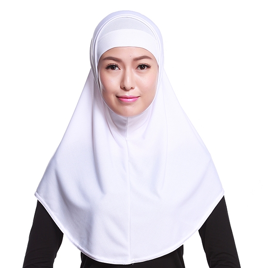 Two-piece Crystal linen full cover Stretch Elastic Adjustable Fashion Islamic Muslim Hijab