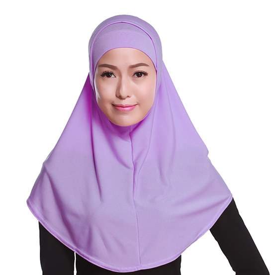 Two-piece Crystal linen full cover Stretch Elastic Adjustable Fashion Islamic Muslim Hijab