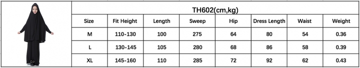 Highly elastic Kids Muslim girl dress Robes Long Bat-Wing Sleeves Straight Skirt Suit clothes Abaya