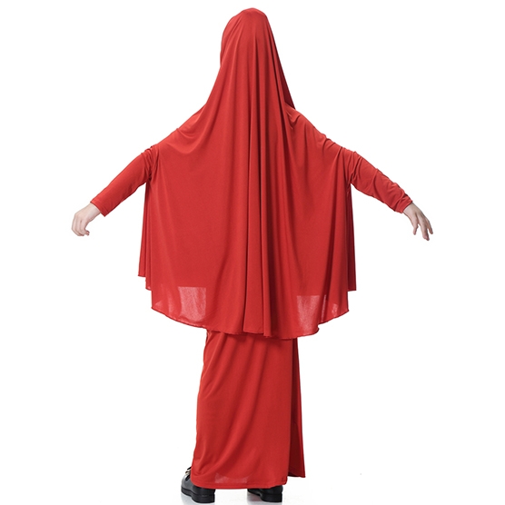 Highly elastic Kids Muslim girl dress Robes Long Bat-Wing Sleeves Straight Skirt Suit clothes Abaya