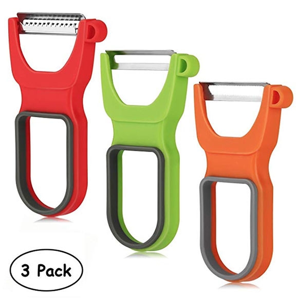 Three –Piece Vegetable Fruit Peeler with Sharp Stainless Steel Blade Kitchen Gadgets Tools