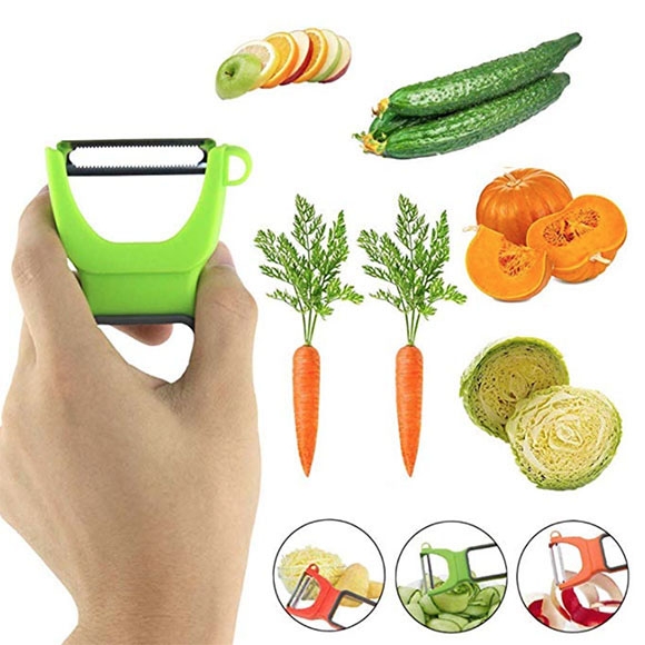 Three –Piece Vegetable Fruit Peeler with Sharp Stainless Steel Blade Kitchen Gadgets Tools
