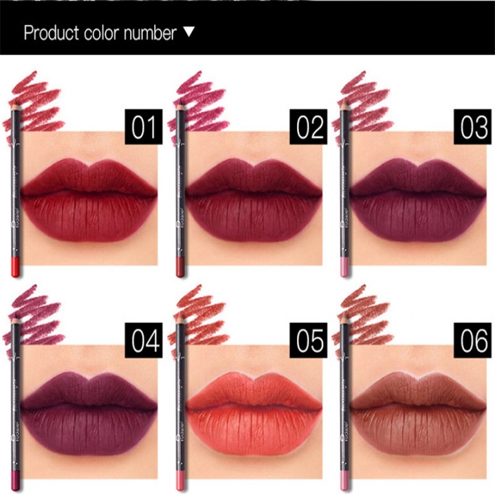 12pcs Makeup Matte Lip Pencil Cosmetic Kit Waterproof Long Lasting Contour Beauty Makeup Tools