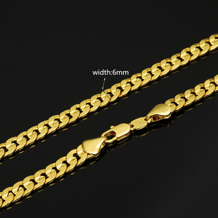 Fashion Luxury Exaggerated Men Women 18K Gold Necklace Exquisite Gold Bracelets