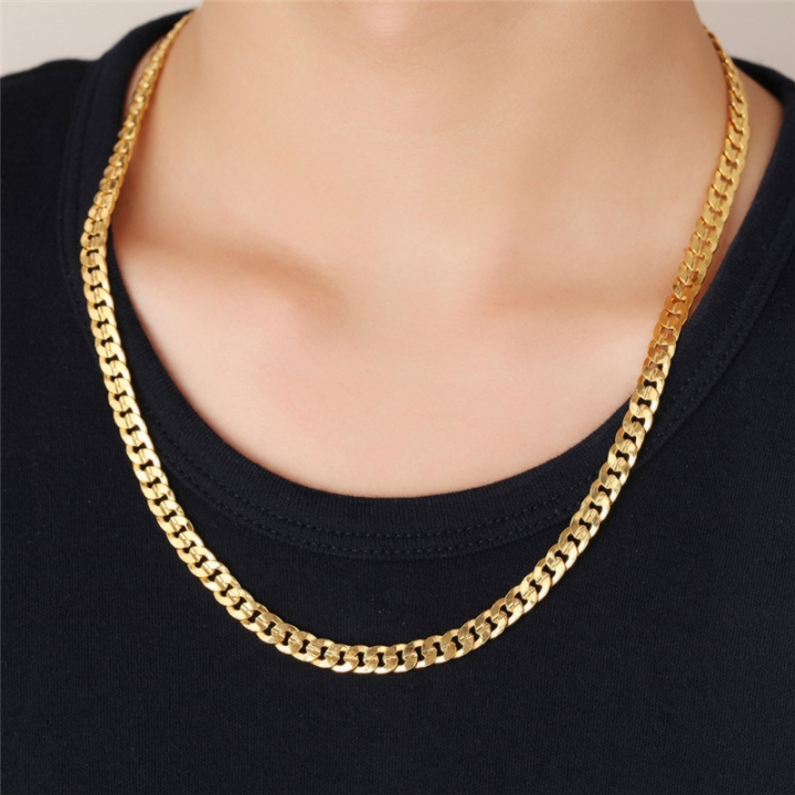 Fashion Luxury Exaggerated Men Women 18K Gold Necklace Exquisite Gold Bracelets