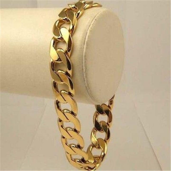 Fashion Luxury Exaggerated Men Women 18K Gold Necklace Exquisite Gold Bracelets
