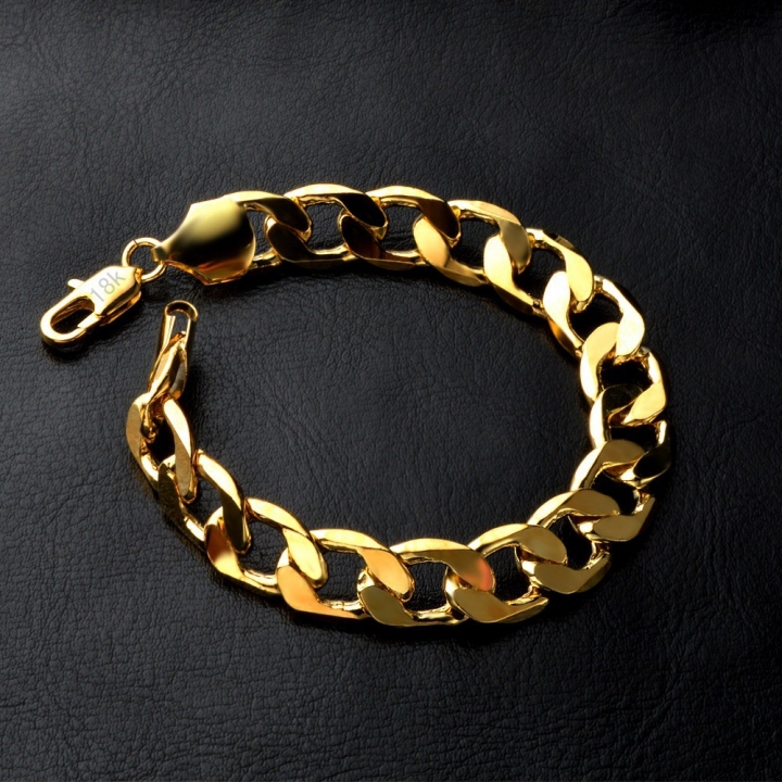 Fashion Luxury Exaggerated Men Women 18K Gold Necklace Exquisite Gold Bracelets