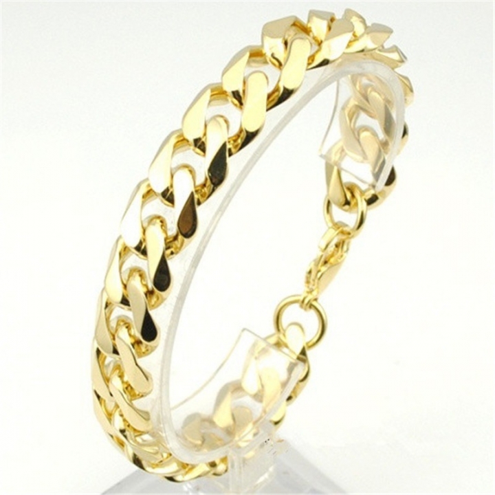 Fashion Luxury Exaggerated Men Women 18K Gold Necklace Exquisite Gold Bracelets