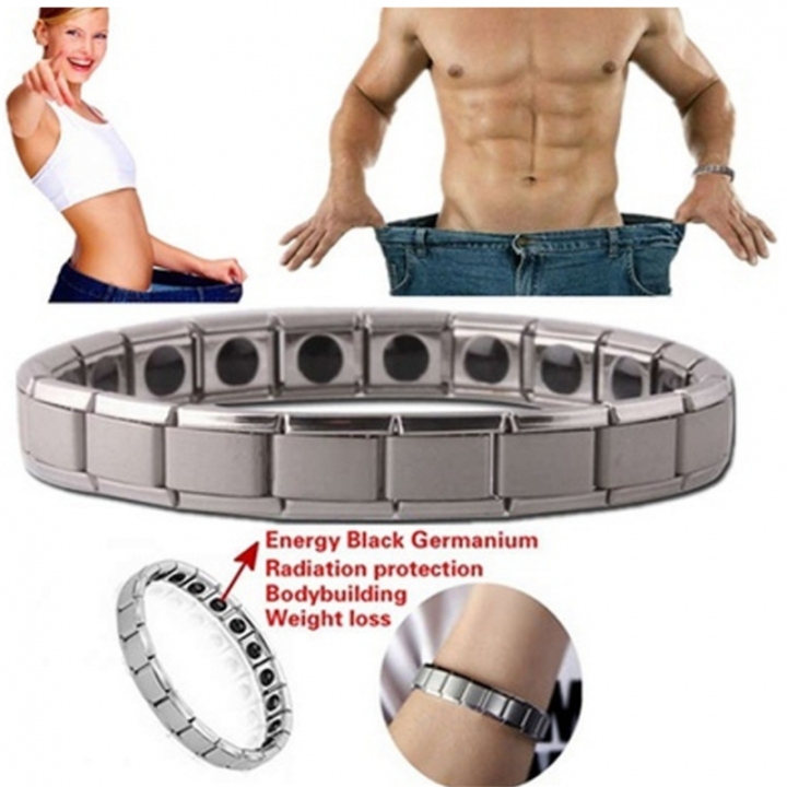 Couple Germanium Titanium Steel Elastic Bracelet Stretch Bracelet For Men&amp;Women Health Power Jewelry