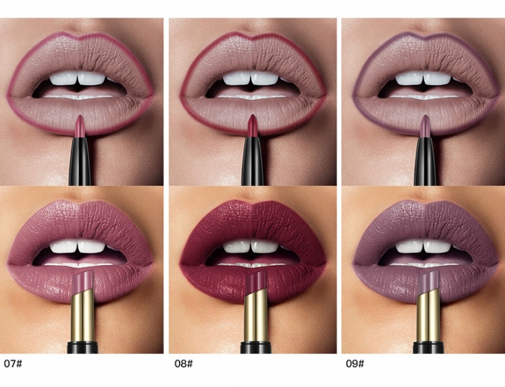 16 Color New Double Ended Sexy Lasting Matte Waterproof Lipliner and Lipstick Pencils