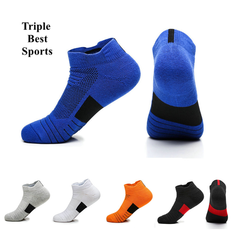 5 Pairs High Quality Men's Professional Basketball Running Compression Cotton Sports Stockings Socks 5 Pairs Crew Middle Ankle Size Mix Color Suit Grils Hosiery Black For Men Man Buckle