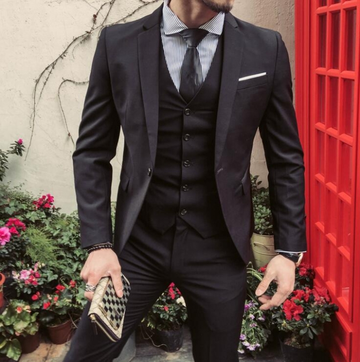 New Arrival Men Business Suit Slim Fit Classic  Suits Good Quality Wedding Suits For Men 3 Pieces