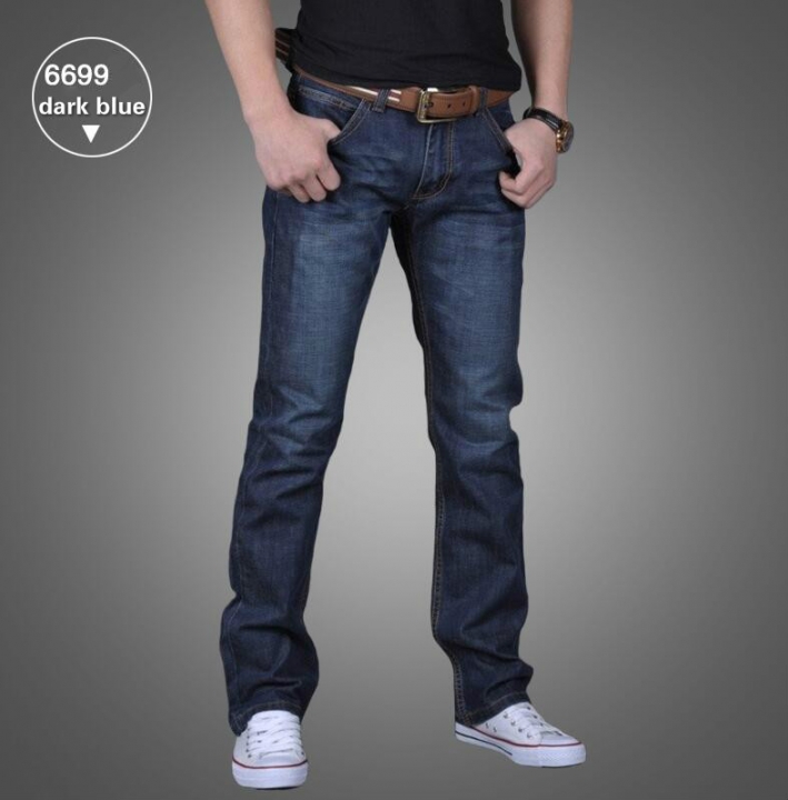 Summer Men's Fashion Breathable Soft Cotton Straight  Jeans Men Slacks Simple Men Pants Trousers