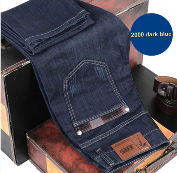 Summer Men's Fashion Breathable Soft Cotton Straight  Jeans Men Slacks Simple Men Pants Trousers